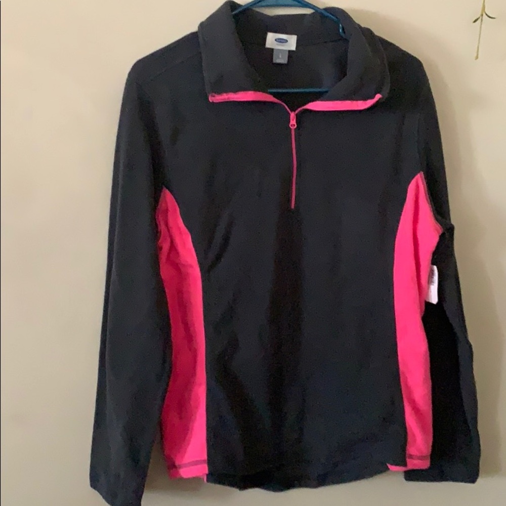 Old Navy Grey and Hot Pink 1/4 Zip NEW
